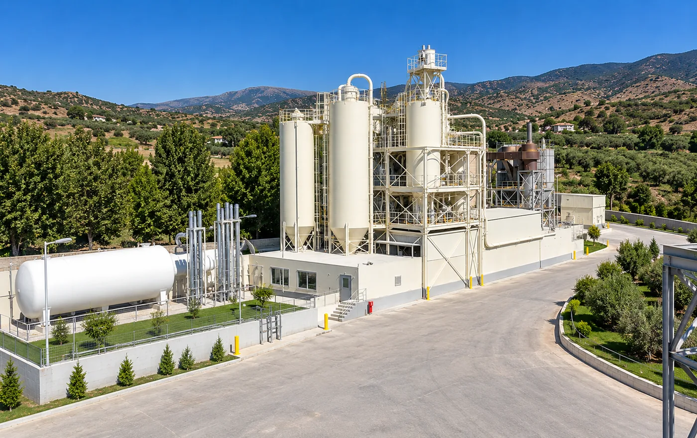 Expansion plant in Spain, storage silos
