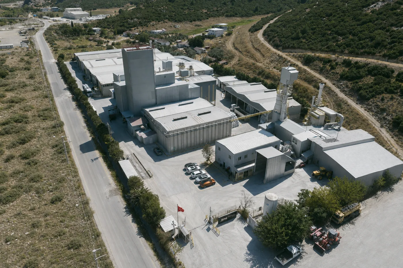 Aerial view of the Yayakent processing plant