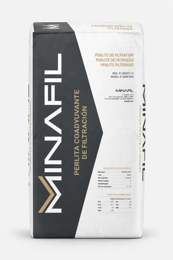 MinaFil perlite filter aid bag